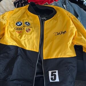 Club Foreign Yellow and Black Bomber Jacket